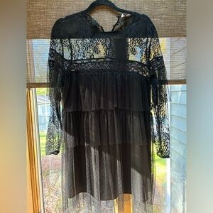 Black lace dress